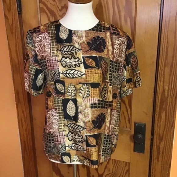 Vintage 90s leaves top - Picture 6 of 7